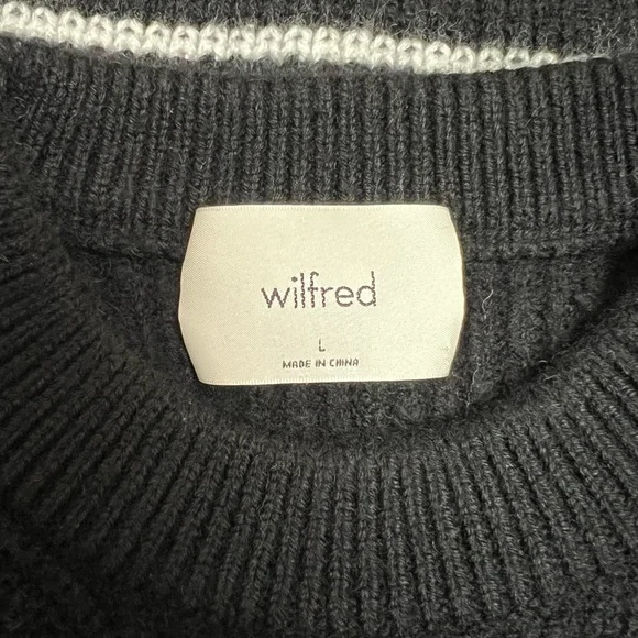 Wilfred Wool Stripped Crew Neck Sweater Size L - Picture 5 of 7